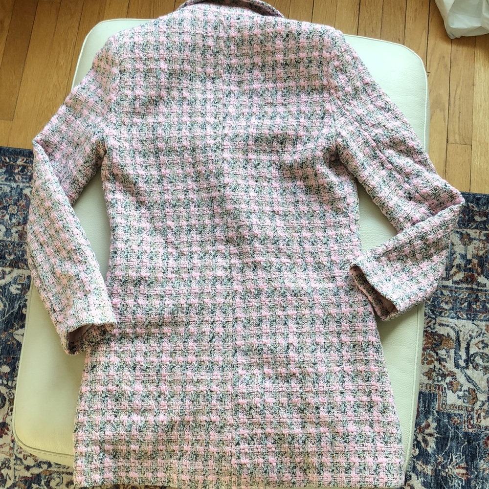 ASOS pink/grey plaid double-breasted blazer - Picture 8 of 9